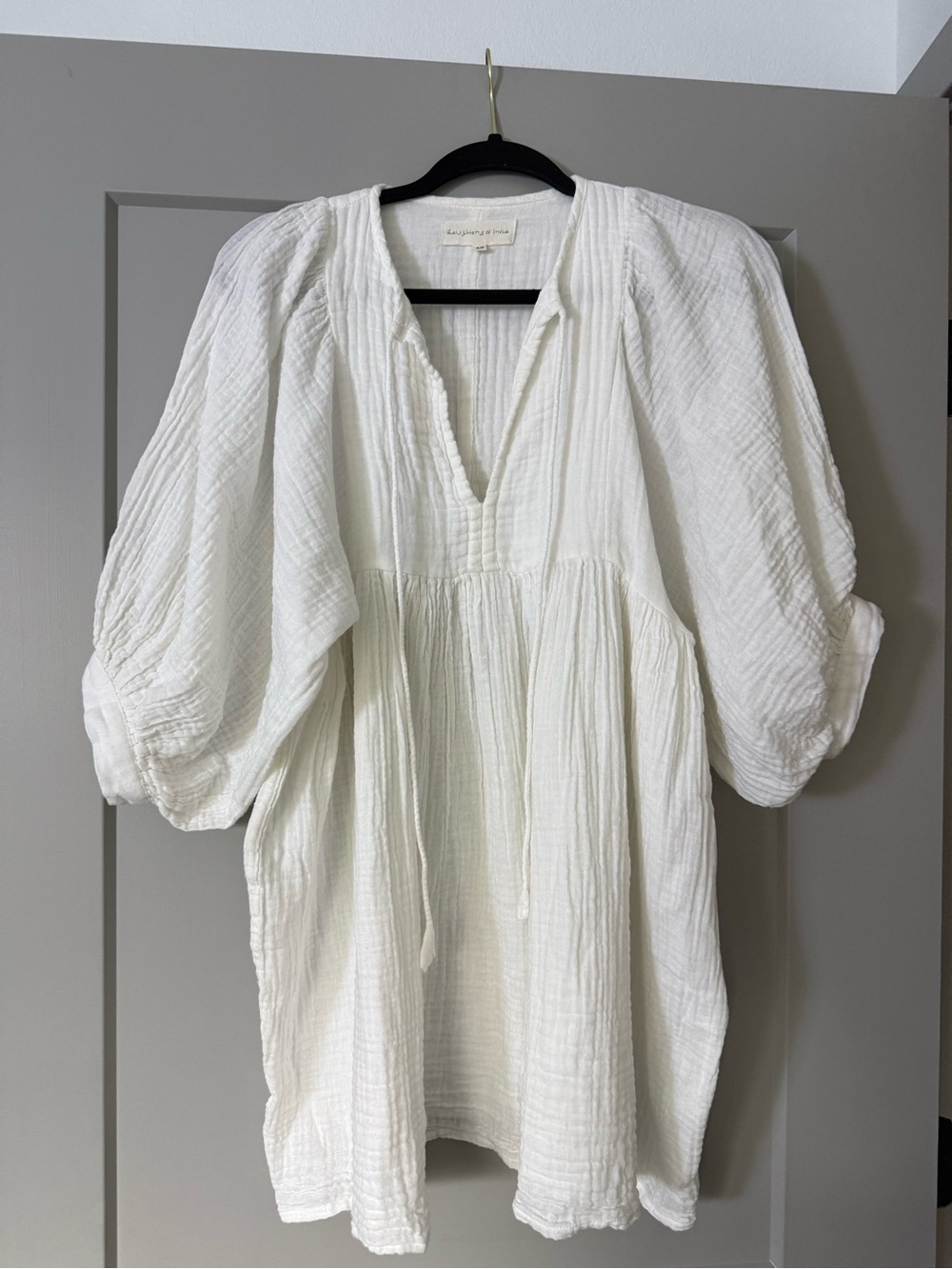 Daughters of India Kyra mini dress white gauze Size XS - Picture 3 of 12
